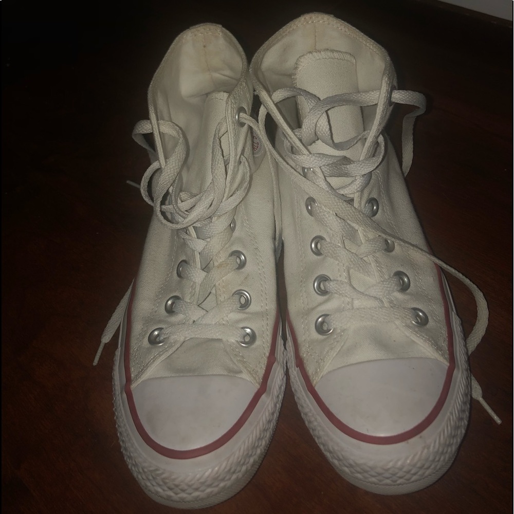 White high top converse! Size 7.5.